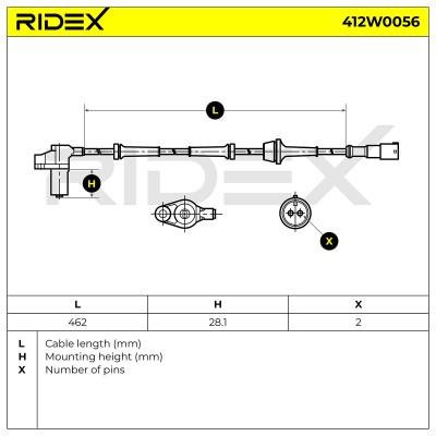 ABS Sensor RIDEX 412W0056 412W0056 - foto 5