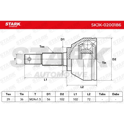 Gelenksatz, Antriebswelle Stark SKJK-0200186 SKJK-0200186 - foto 5
