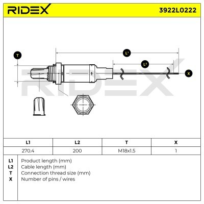 Lambdasonde RIDEX 3922L0222 3922L0222 - foto 6