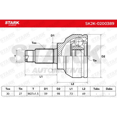Gelenksatz, Antriebswelle Stark SKJK-0200389 SKJK-0200389 - foto 4