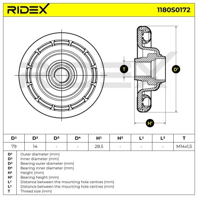 Stoßdämpferkissen Vorderachse RIDEX 1180S0172 1180S0172 - foto 6