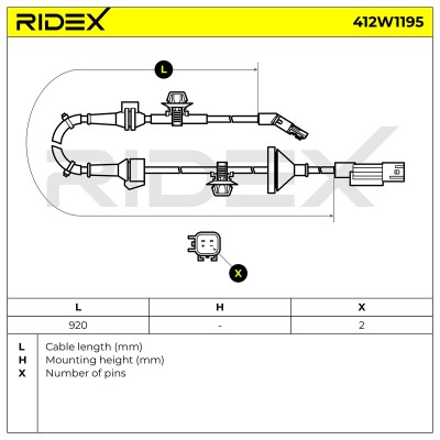 ABS Sensor RIDEX 412W1195 412W1195 - foto 6
