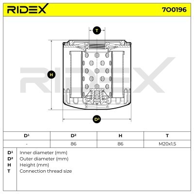 Ölfilter RIDEX 7O0196 7O0196 - foto 5