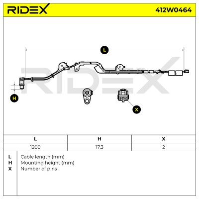 ABS Sensor RIDEX 412W0464 412W0464 - foto 6