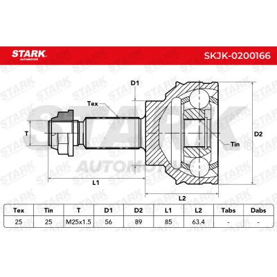 Gelenksatz, Antriebswelle Stark SKJK-0200166 SKJK-0200166 - foto 4