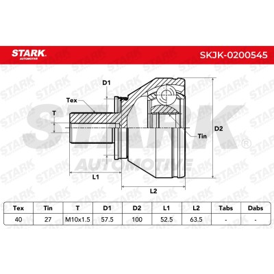 Gelenksatz, Antriebswelle Stark SKJK-0200545 SKJK-0200545 - foto 4
