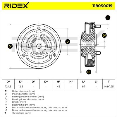 Stoßdämpferkissen Vorderachse RIDEX 1180S0019 1180S0019 - foto 5