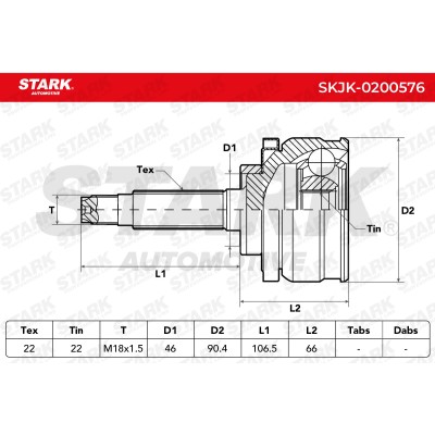 Gelenksatz, Antriebswelle Stark SKJK-0200576 SKJK-0200576 - foto 6