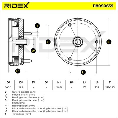 Stoßdämpferkissen Vorderachse RIDEX 1180S0639 1180S0639 - foto 4