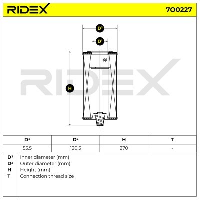 Ölfilter RIDEX 7O0227 7O0227 - foto 6