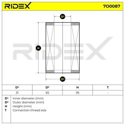 Ölfilter RIDEX 7O0087 7O0087 - foto 5