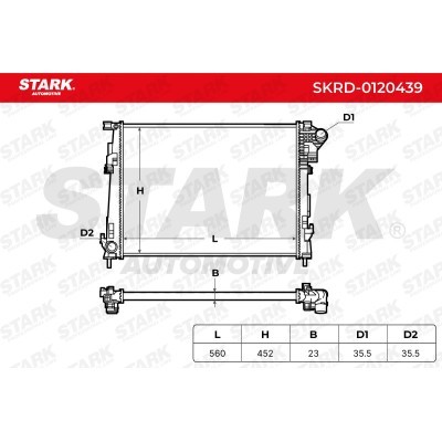 Kühler, Motorkühlung Stark SKRD-0120439 SKRD-0120439 - foto 5