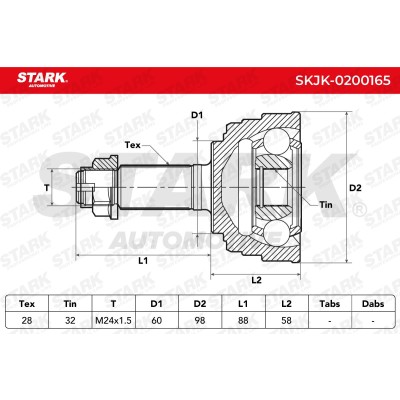 Gelenksatz, Antriebswelle Stark SKJK-0200165 SKJK-0200165 - foto 4