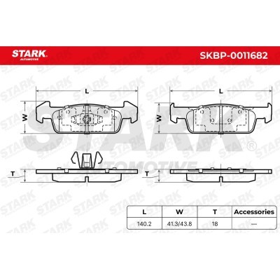 Bremsbeläge Satz Stark SKBP-0011682 SKBP-0011682 - foto 5