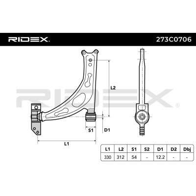 Querlenker RIDEX 273C0706 273C0706 - foto 6