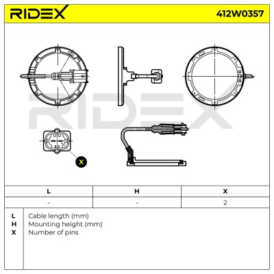 ABS Sensor RIDEX 412W0357 412W0357 - foto 5