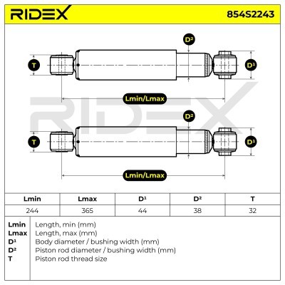 Stoßdämpfer RIDEX 854S2243 854S2243 - foto 4