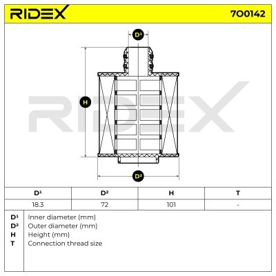 Ölfilter RIDEX 7O0142 7O0142 - foto 5