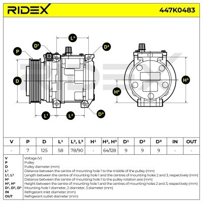 Kompressor, Klimaanlage LAND ROVER 447K0483 - foto 12