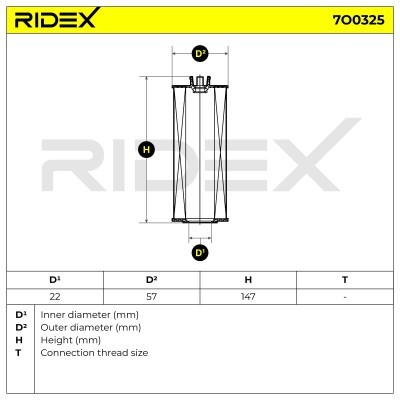 Ölfilter RIDEX 7O0325 7O0325 - foto 6