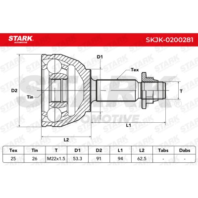 Gelenksatz, Antriebswelle Stark SKJK-0200281 SKJK-0200281 - foto 5