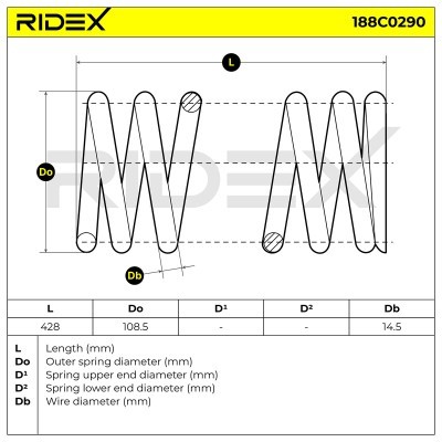 Fahrwerksfeder RIDEX 188C0290 188C0290 - foto 4