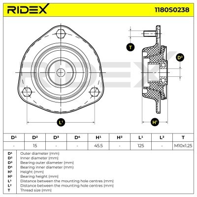 Stoßdämpferkissen Vorderachse RIDEX 1180S0238 1180S0238 - foto 5