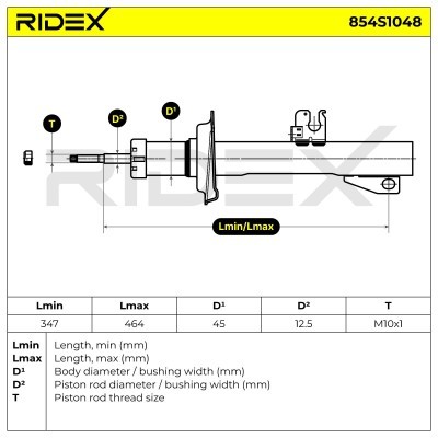 Stoßdämpfer RIDEX 854S1048 854S1048 - foto 5