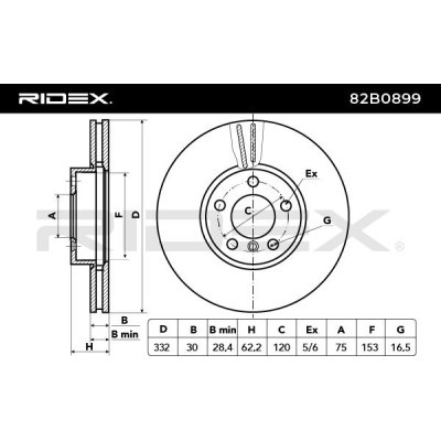 Bremsscheibe RIDEX 82B0899 82B0899 - foto 4