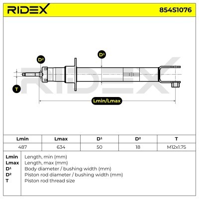 Stoßdämpfer RIDEX 854S1076 854S1076 - foto 6