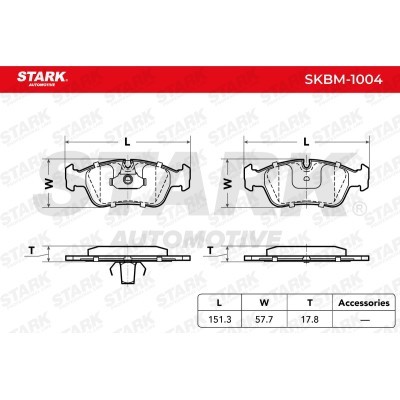 Bremsbeläge Satz Stark SKBM-1004 SKBM-1004 - foto 2