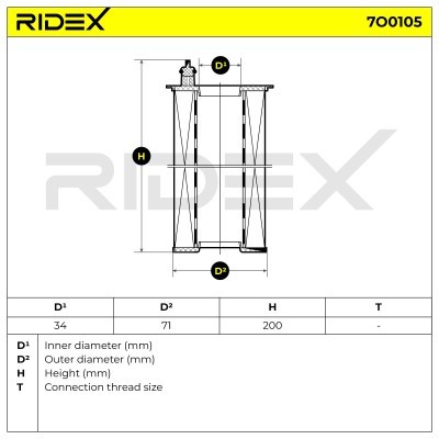 Ölfilter RIDEX 7O0105 7O0105 - foto 6