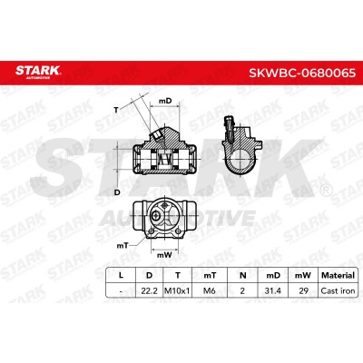 Radbremszylinder Stark SKWBC-0680065 SKWBC-0680065 - foto 4
