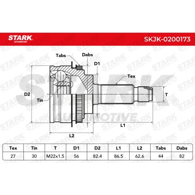 Gelenksatz, Antriebswelle Stark SKJK-0200173 SKJK-0200173 - foto 4
