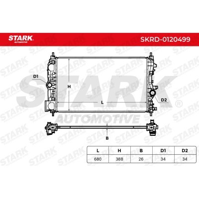 Kühler, Motorkühlung Stark SKRD-0120499 SKRD-0120499 - foto 7
