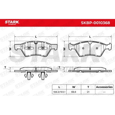 Bremsbeläge Satz Stark SKBP-0010368 SKBP-0010368 - foto 7