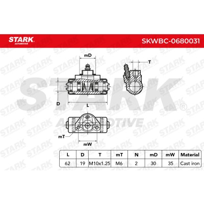 Radbremszylinder Stark SKWBC-0680031 SKWBC-0680031 - foto 5