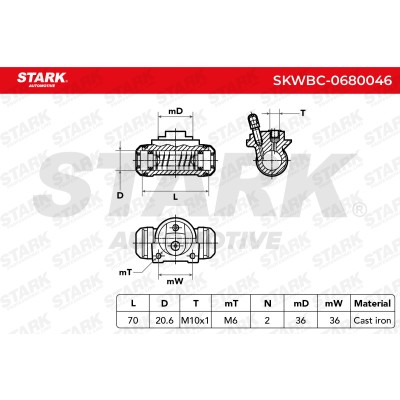 Radbremszylinder Stark SKWBC-0680046 SKWBC-0680046 - foto 5