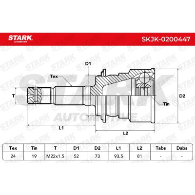 Gelenksatz, Antriebswelle Stark SKJK-0200447 SKJK-0200447 - foto 4