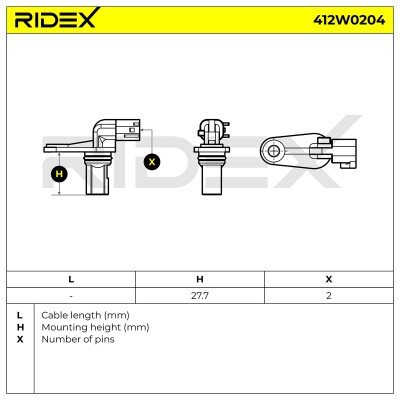 ABS Sensor RIDEX 412W0204 412W0204 - foto 9