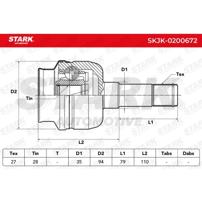 Gelenksatz, Antriebswelle Stark SKJK-0200672 SKJK-0200672 - foto 6