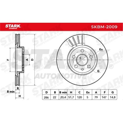 Bremsscheibe Stark SKBM-2009 SKBM-2009 - foto 5