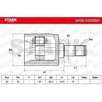 Gelenksatz, Antriebswelle Stark SKJK-0200561 SKJK-0200561 - foto 6