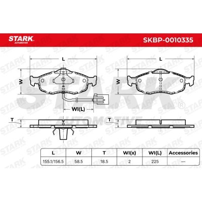 Bremsbeläge Satz Stark SKBP-0010335 SKBP-0010335 - foto 3