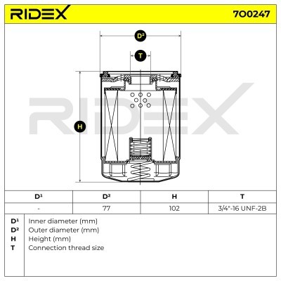 Ölfilter RIDEX 7O0247 7O0247 - foto 5
