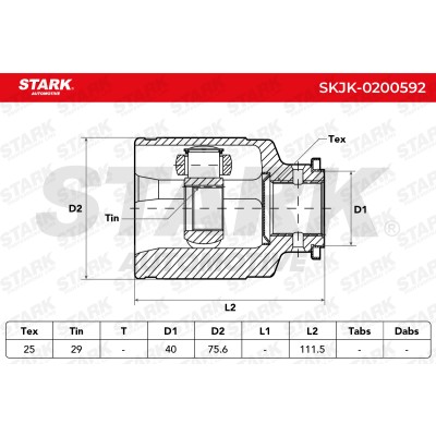 Gelenksatz, Antriebswelle Stark SKJK-0200592 SKJK-0200592 - foto 5