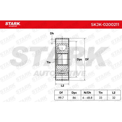 Gelenksatz, Antriebswelle Stark SKJK-0200211 SKJK-0200211 - foto 5