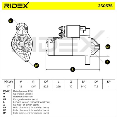 Anlasser RIDEX 2S0575 2S0575 - foto 6