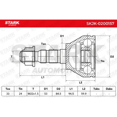 Gelenksatz, Antriebswelle Stark SKJK-0200157 SKJK-0200157 - foto 4