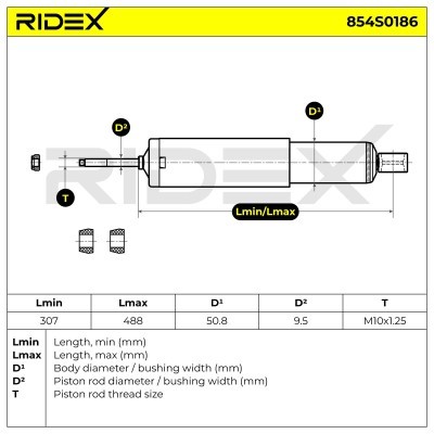 Stoßdämpfer RIDEX 854S0186 854S0186 - foto 7
